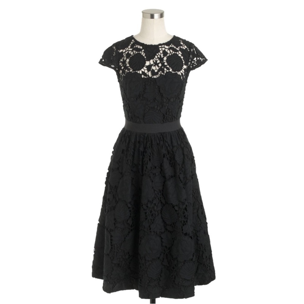 Elegant Black Lace Dress eyelet garden collection